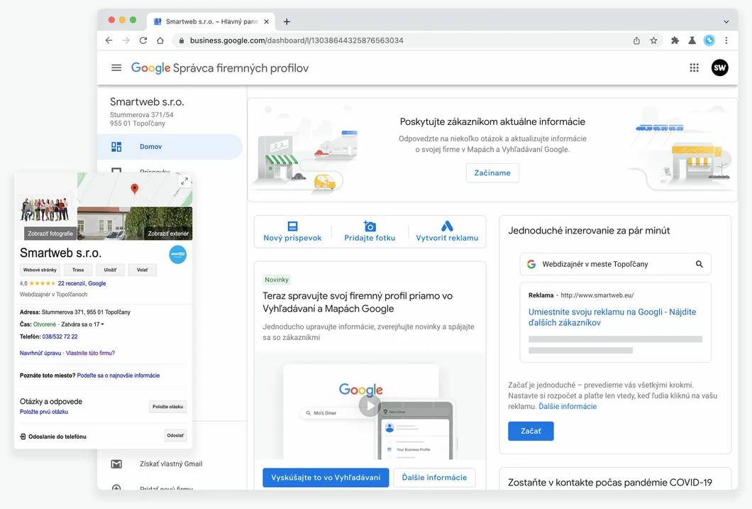 Google My Business profile Google My Business profile